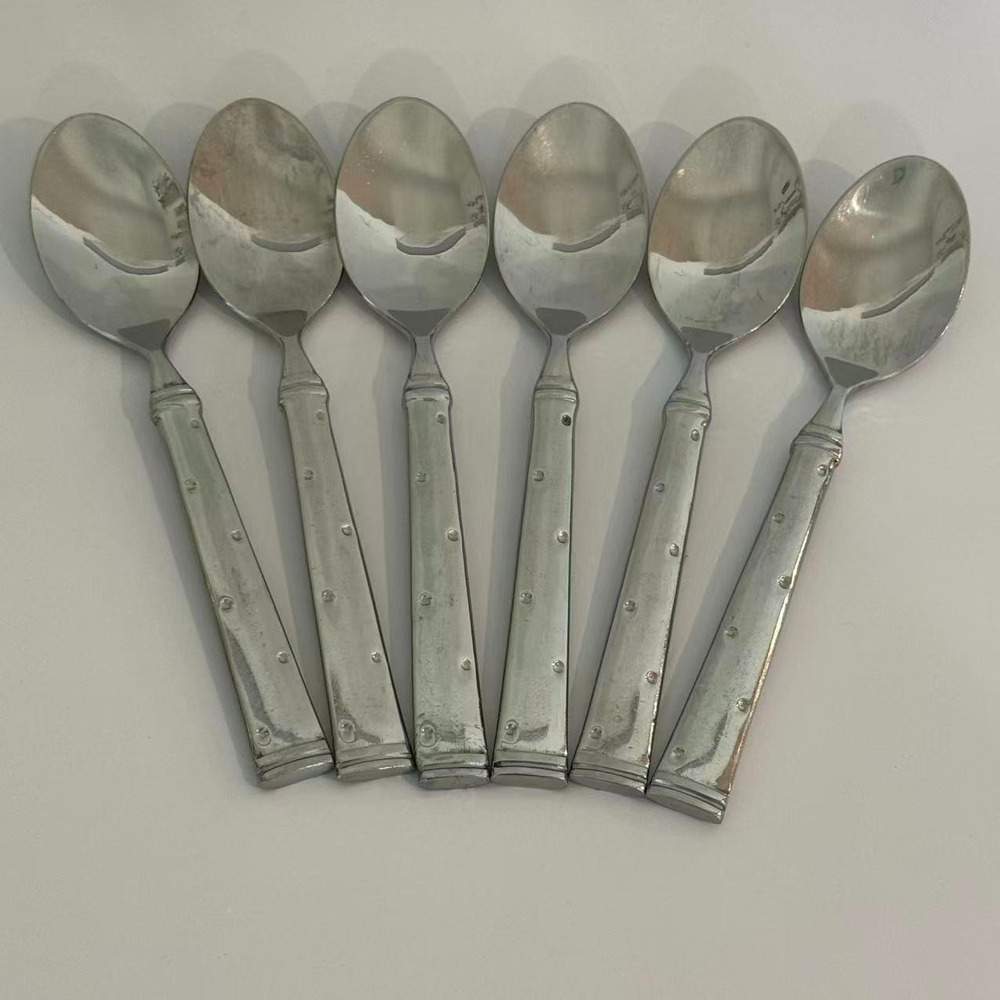 Royal Doulton 18/10 Stainless 6 Teaspoons Riveted Handle Unkwn Pattern